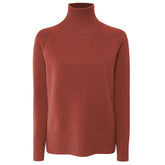 Emilio Romanelli Red Cashmere Women Sweater Turtleneck